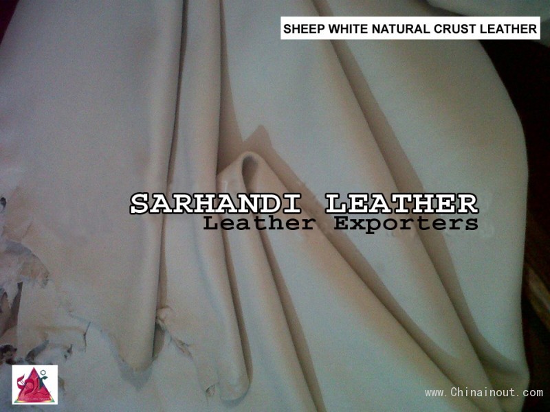 Sheep White Natural Crust Leather